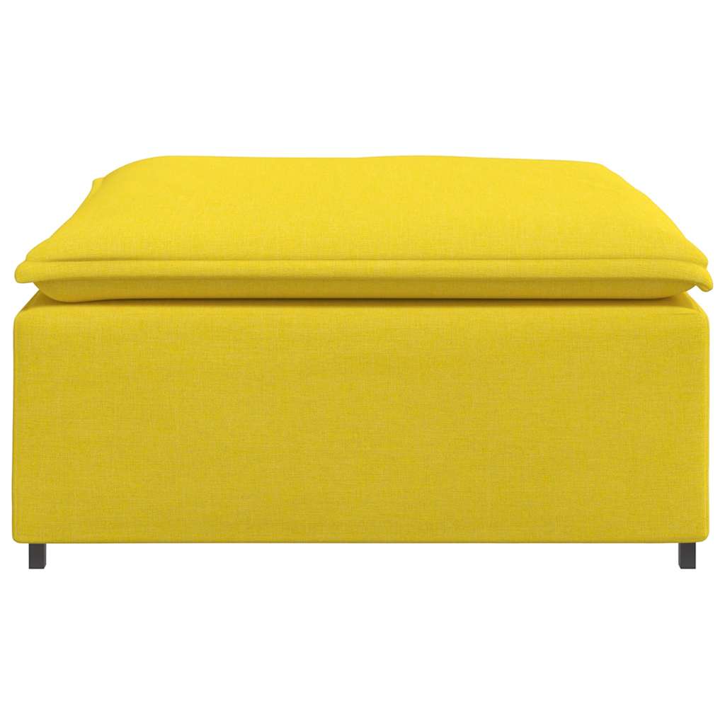 Modulares Sofa-Fußhocker-Modul Hellgelb 100x100x48 cm