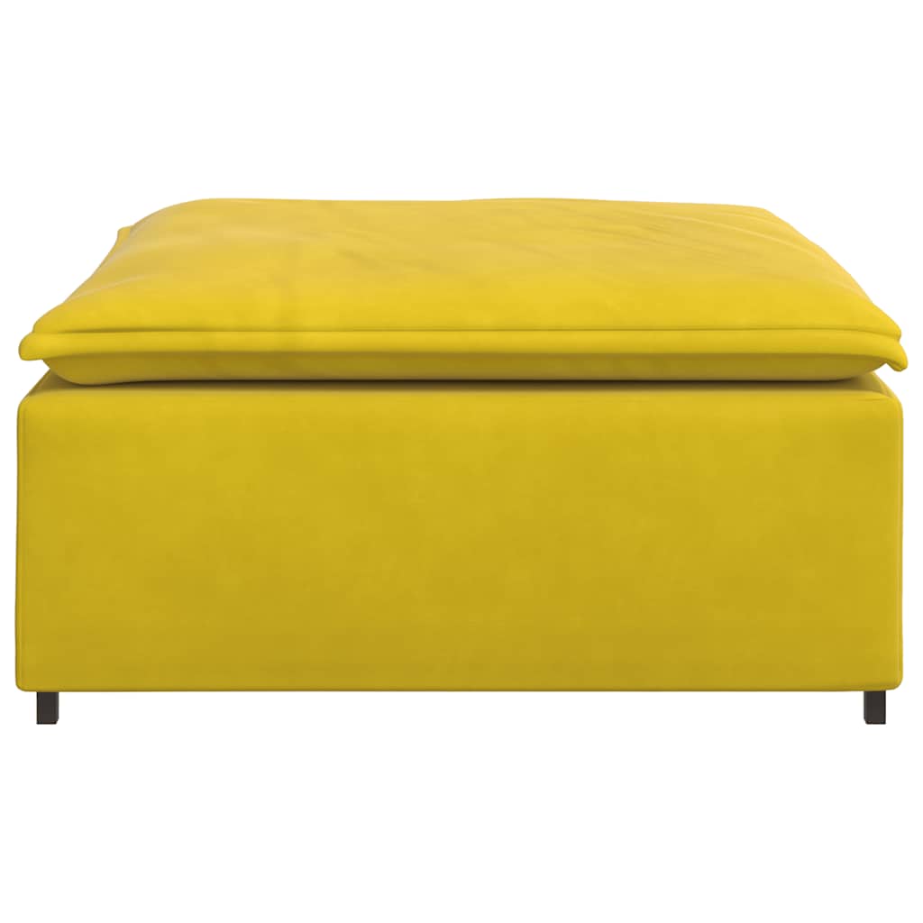 Modulares Sofa Fußhocker-Modul Gelb 100x100x48 cm