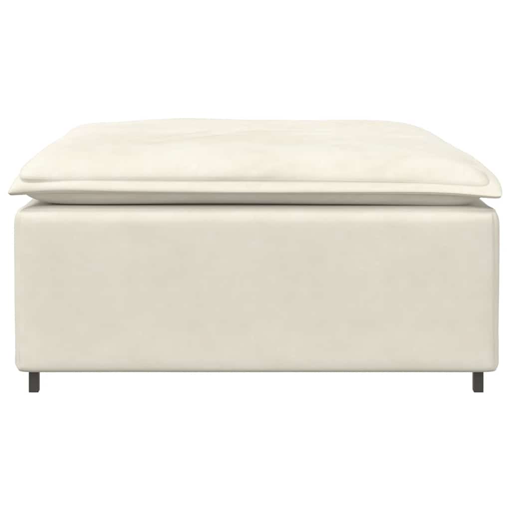 Modulares Sofa Fußhocker-Modul Creme 100x100x48 cm