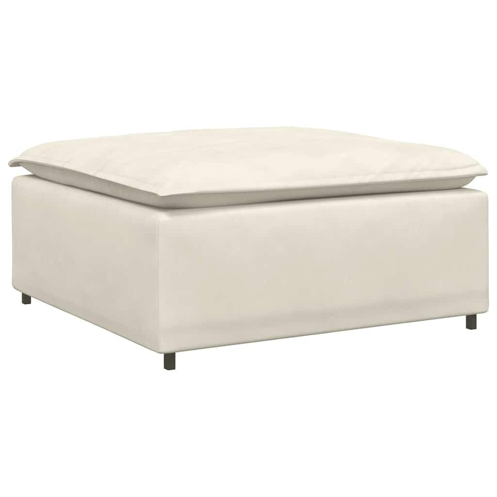Modulares Sofa Fußhocker-Modul Creme 100x100x48 cm