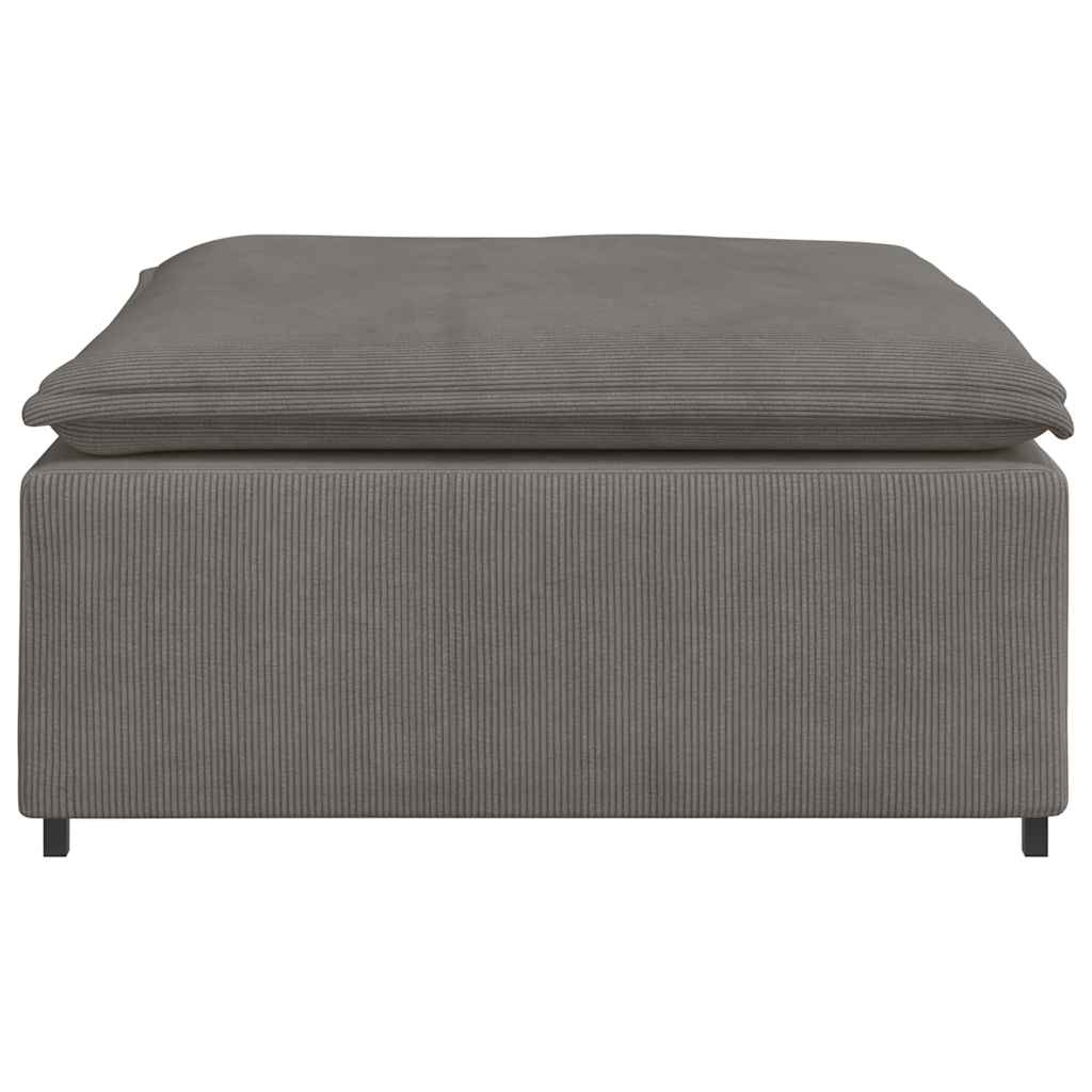 Modulares Sofa Fußhocker-Modul Hellgrau 100x100x48 cm