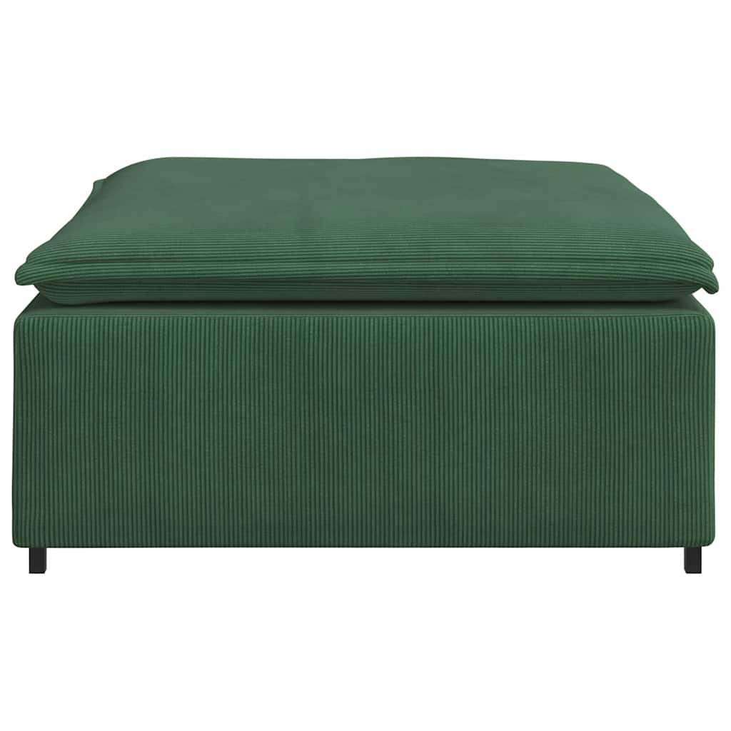 Modulares Sofa Fußhocker-Modul Dunkelgrün 100x100x48 cm