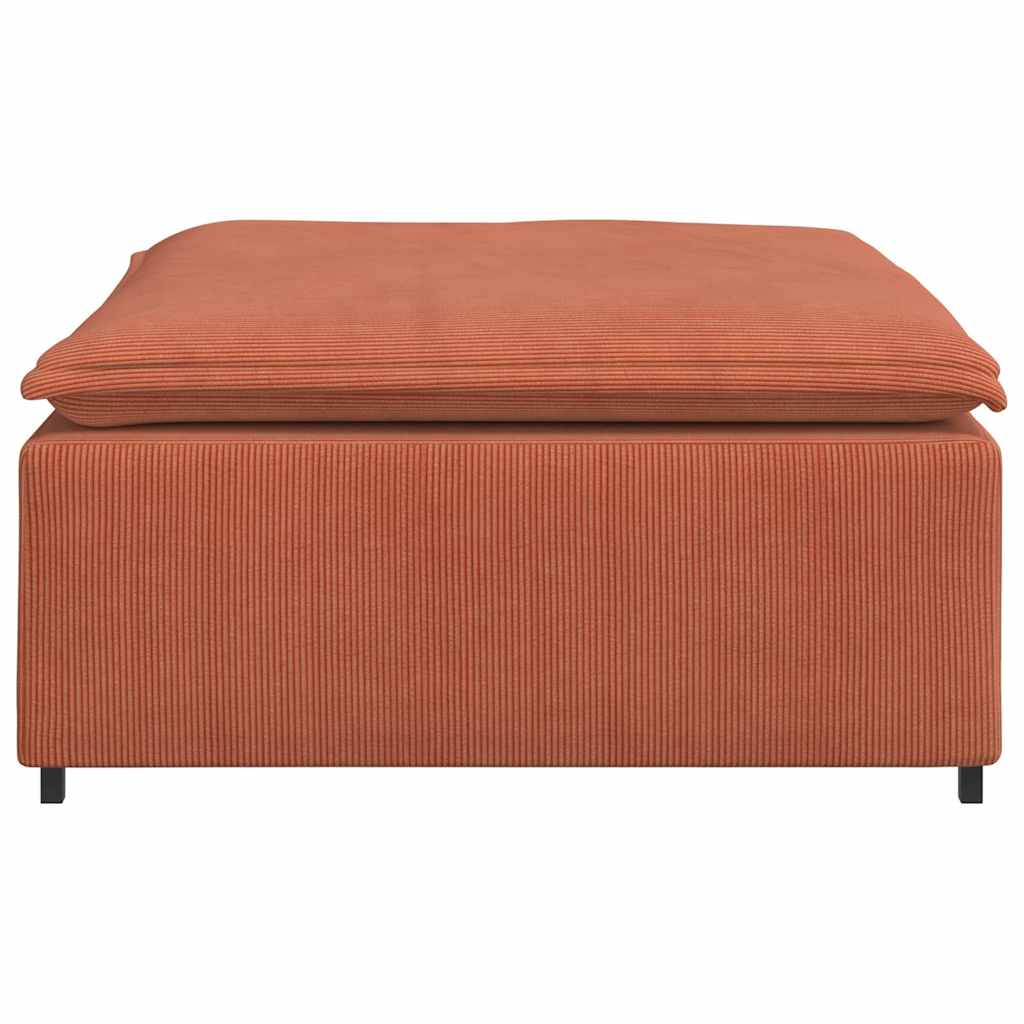 Modulares Sofa Fußhocker-Modul Rot Orange 100x100x48 cm