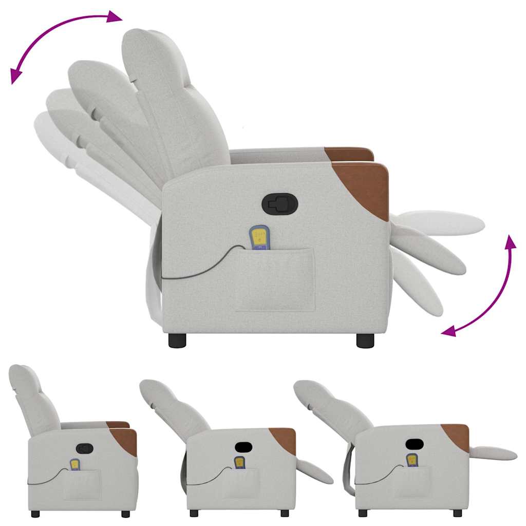 massage chair cloud gray fabric