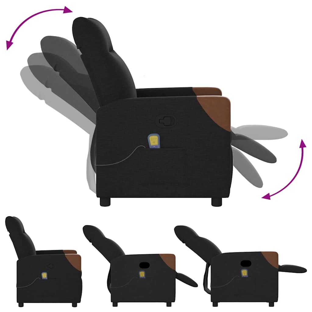 Massage Chair Black Fabric