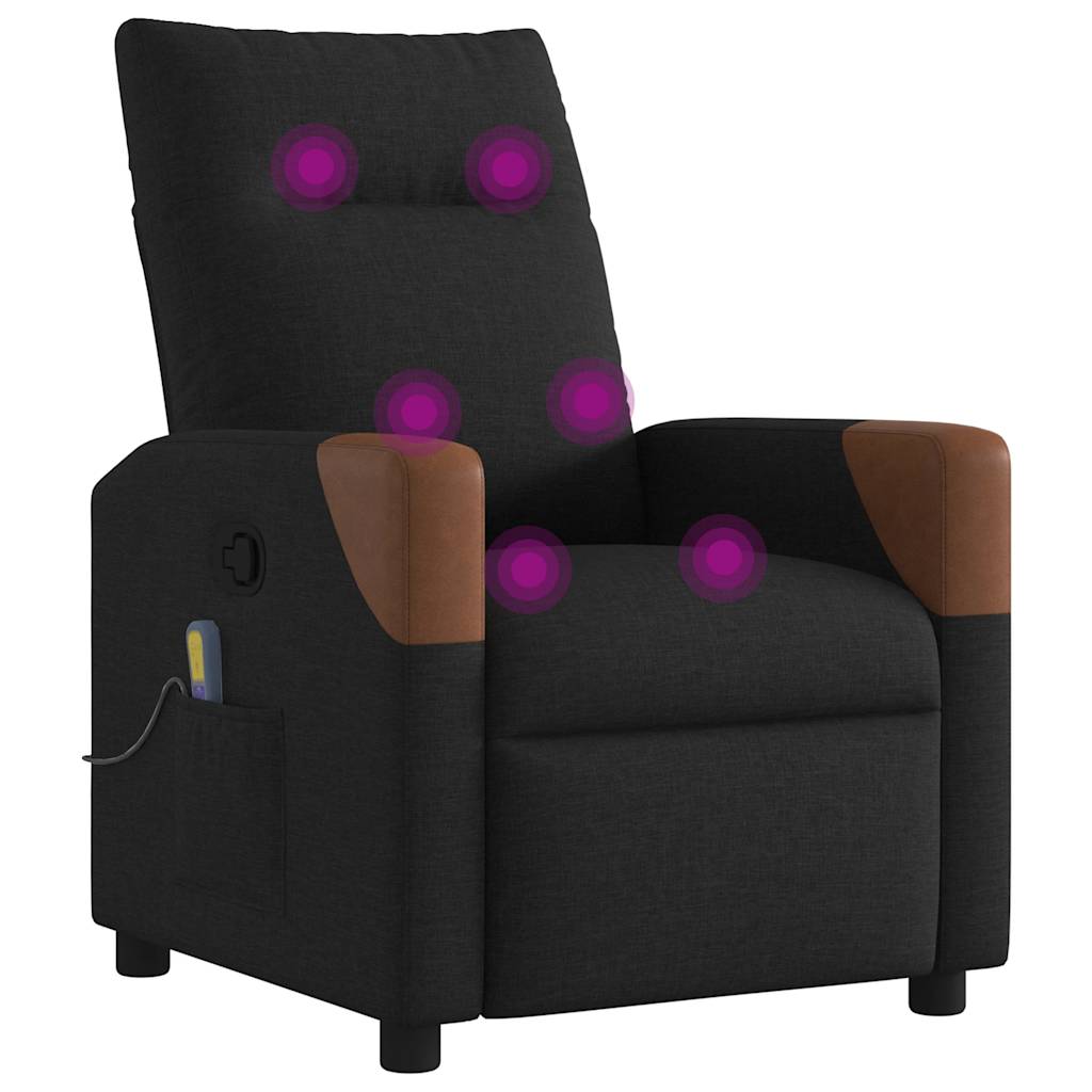 Massage Chair Black Fabric