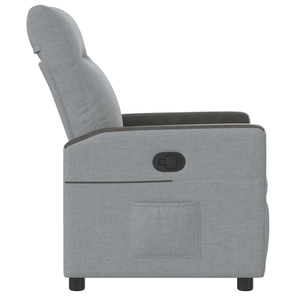 Relaxing Chair Light Gray Fabric