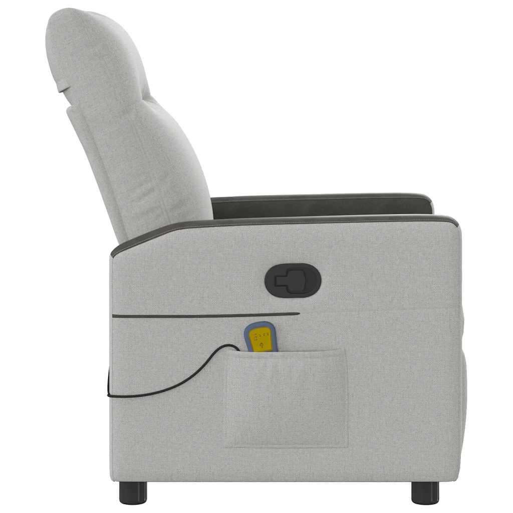 Massagesessel Wolkengrau Stoff