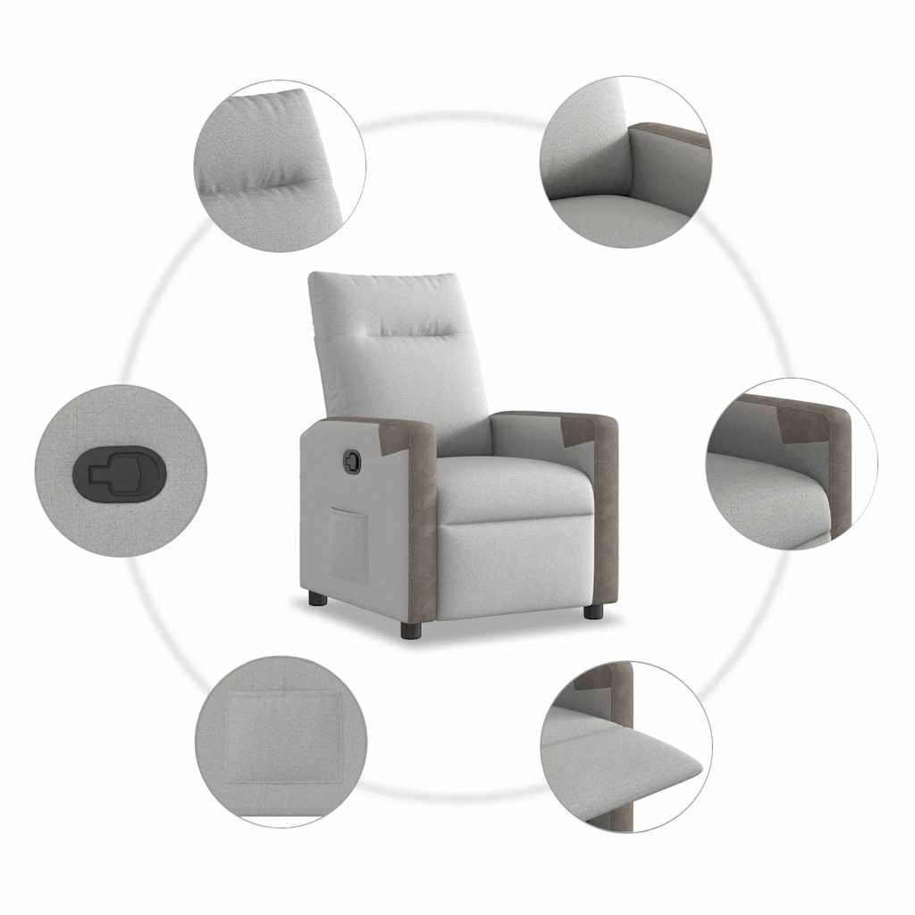 Relaxing chair cloud gray fabric