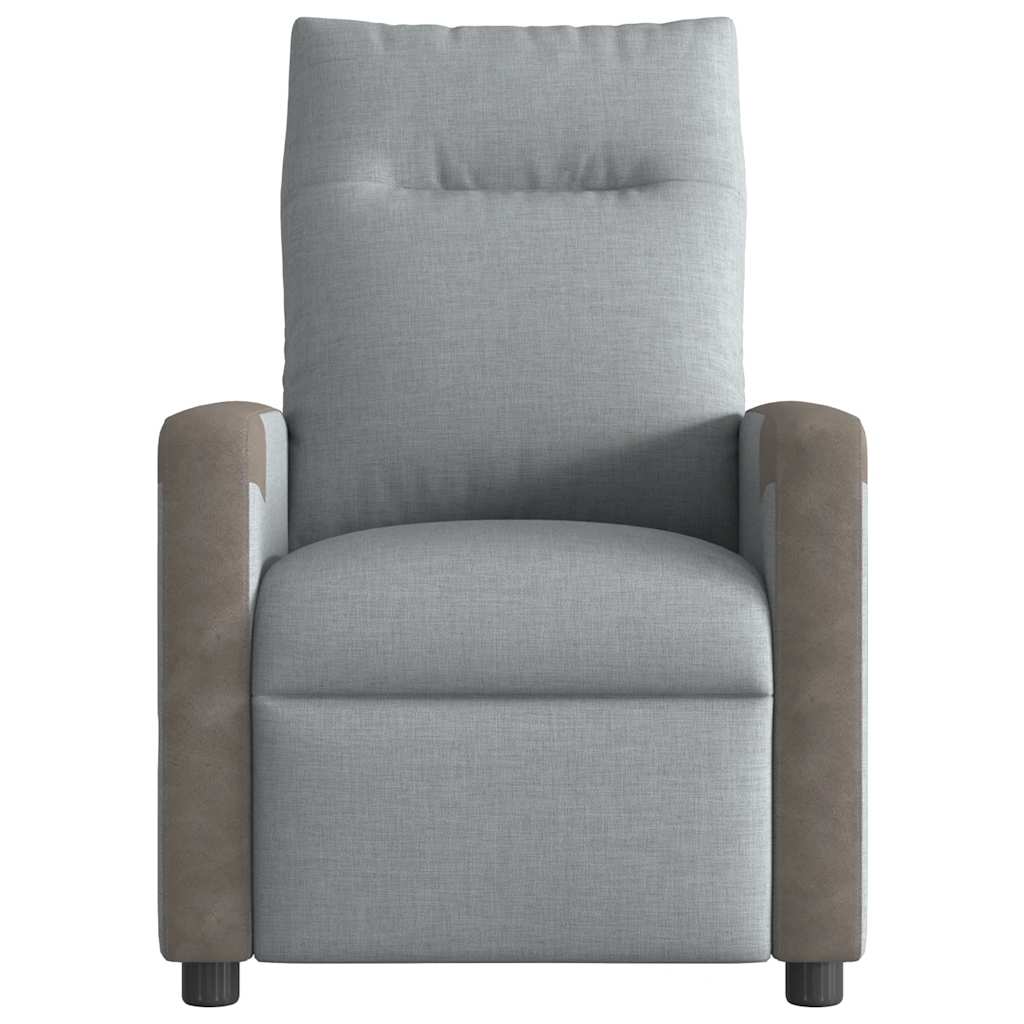 Relaxing Chair Light Gray Fabric