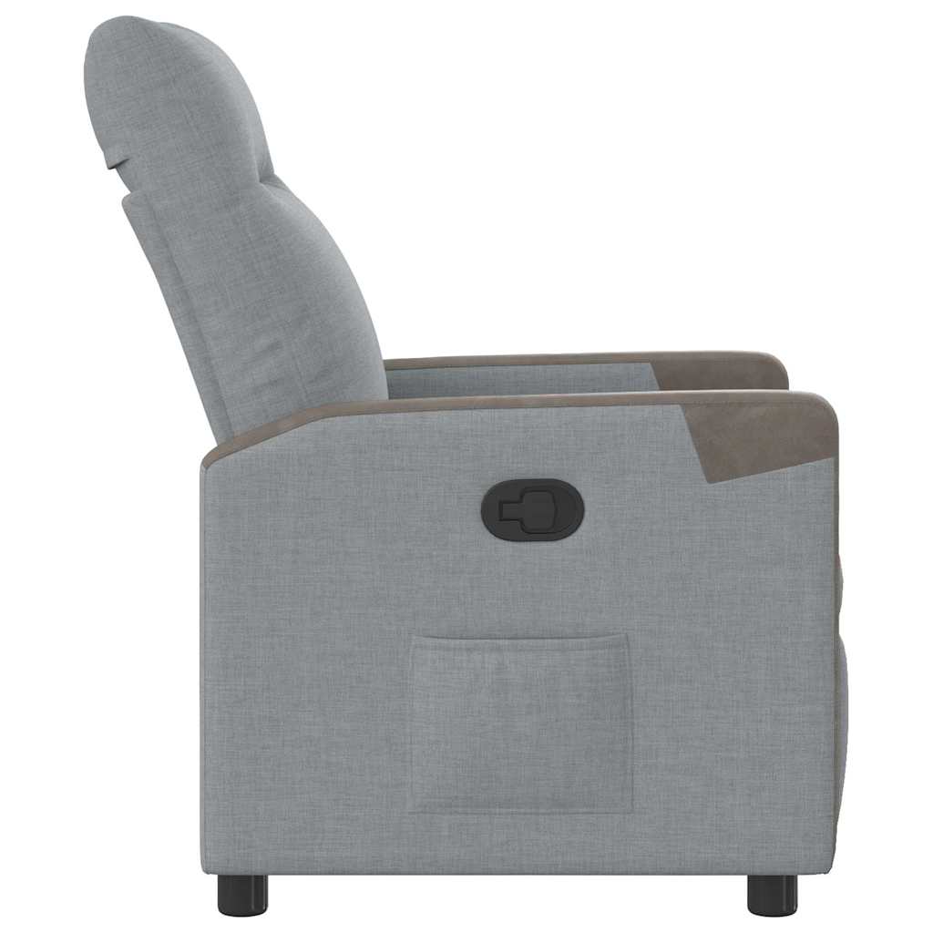 Relaxing Chair Light Gray Fabric