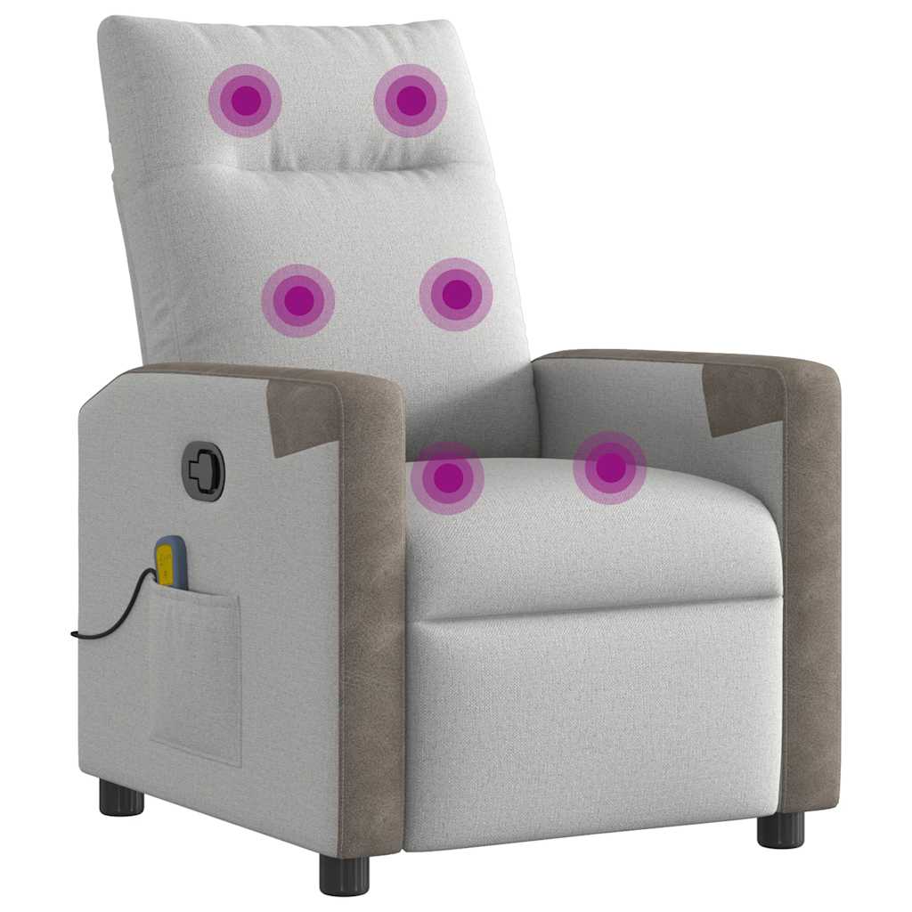 massage chair cloud gray fabric