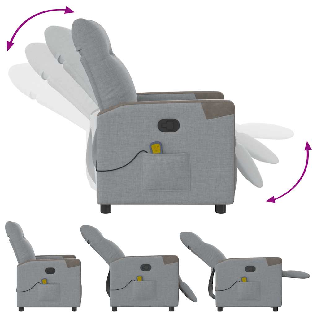 massage chair light gray fabric