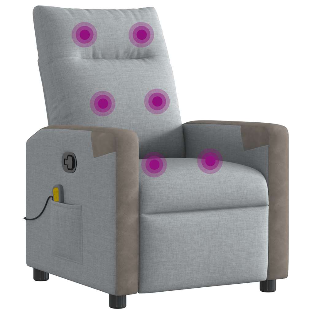 massage chair light gray fabric