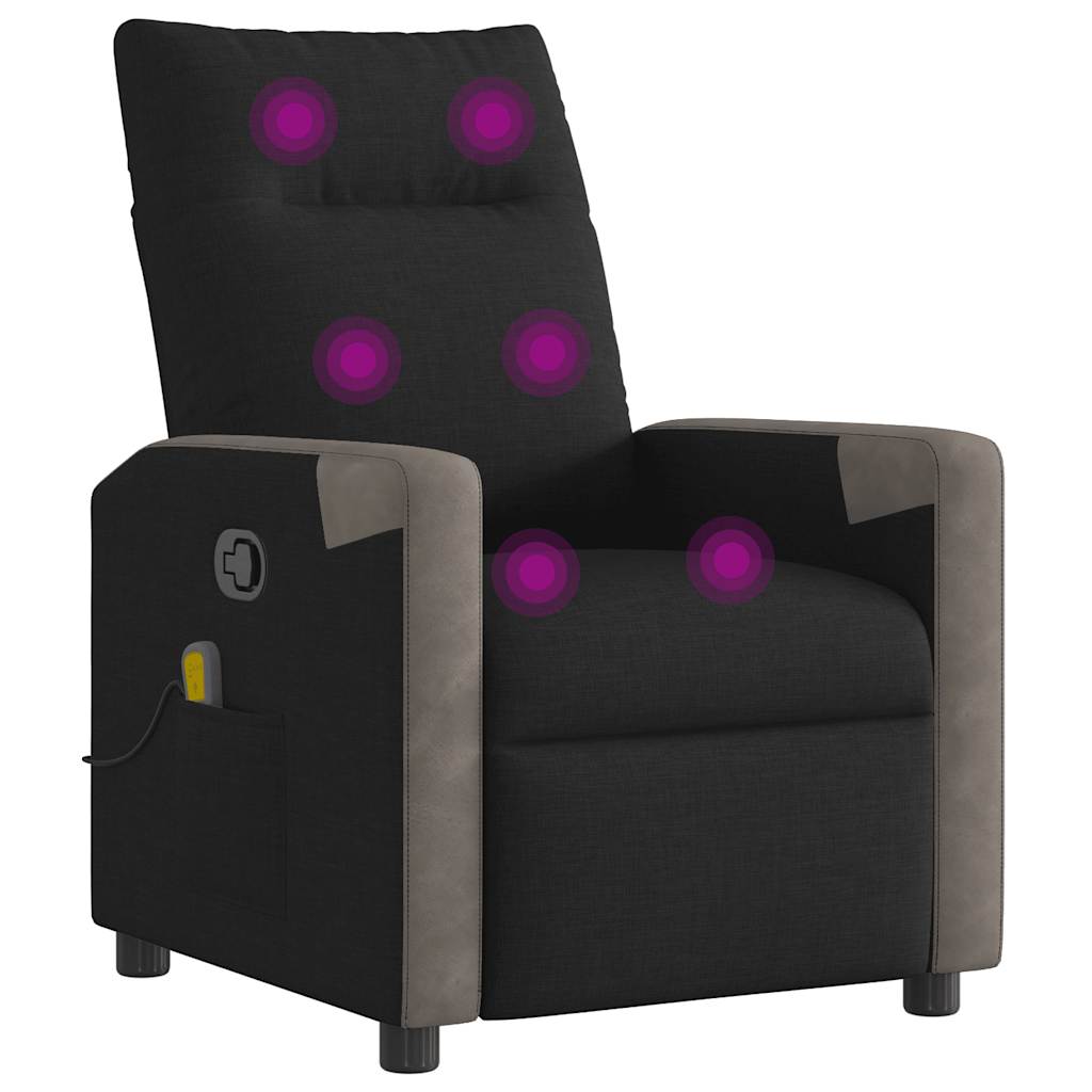 Massage Chair Black Fabric