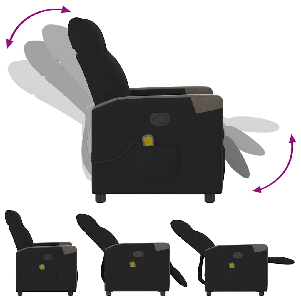 Massage Chair Black Fabric