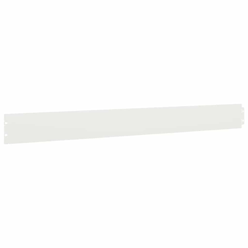 Rasenkanten 50 Stk. Weiß 10x103 cm Kaltgewalzter Stahl