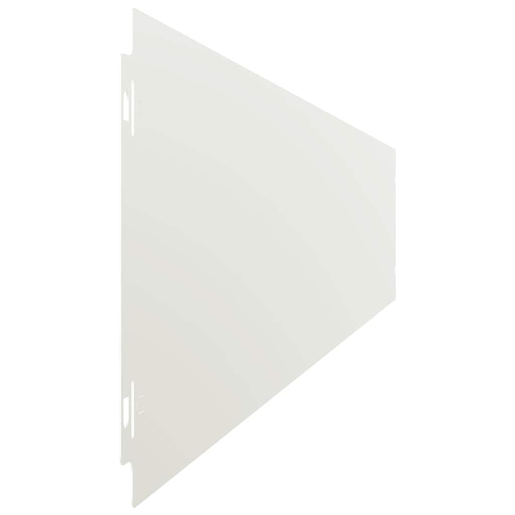 Lawn edging 10 pcs. White 15x103 cm Cold-rolled steel