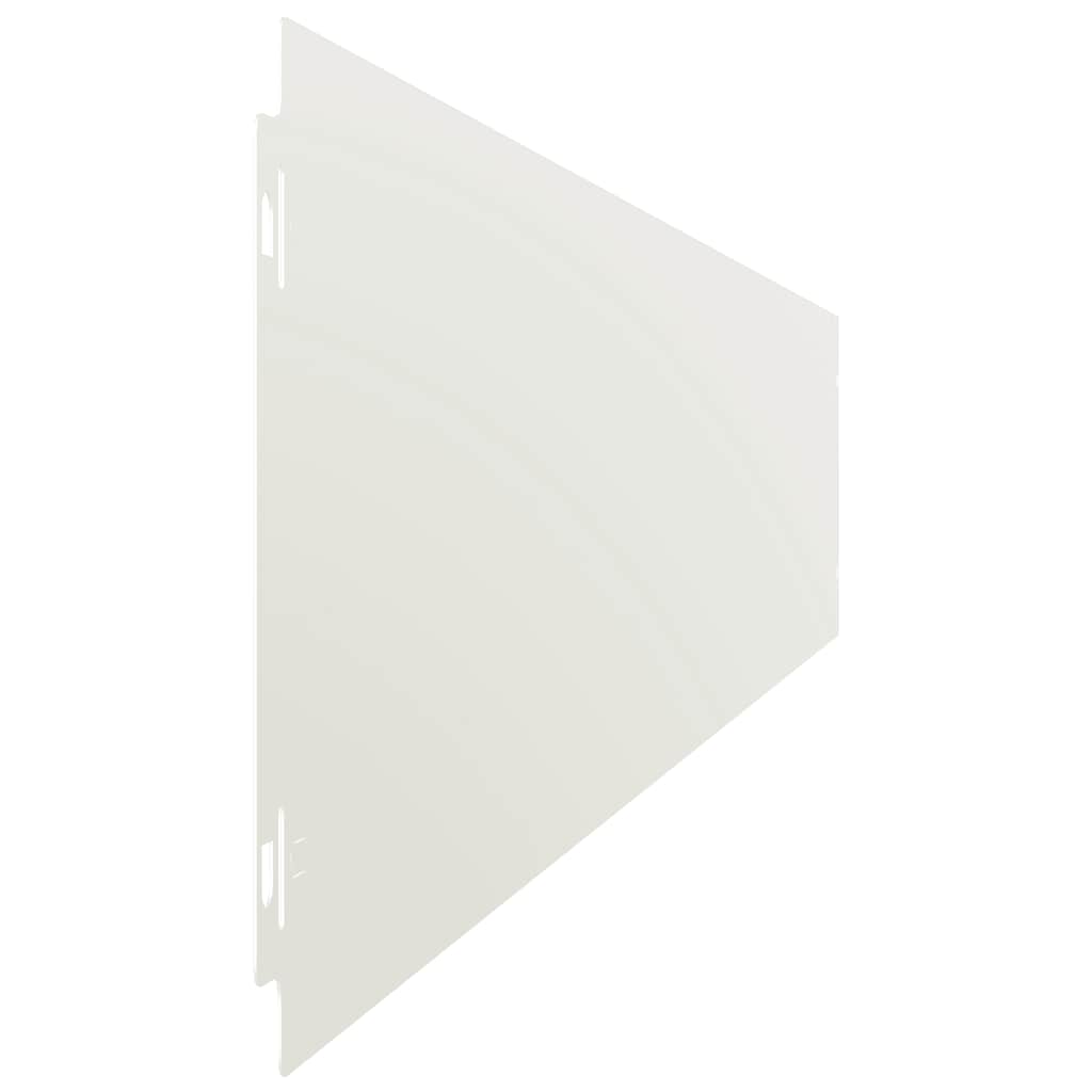 Rasenkanten 50 Stk. Weiß 15x103 cm Kaltgewalzter Stahl