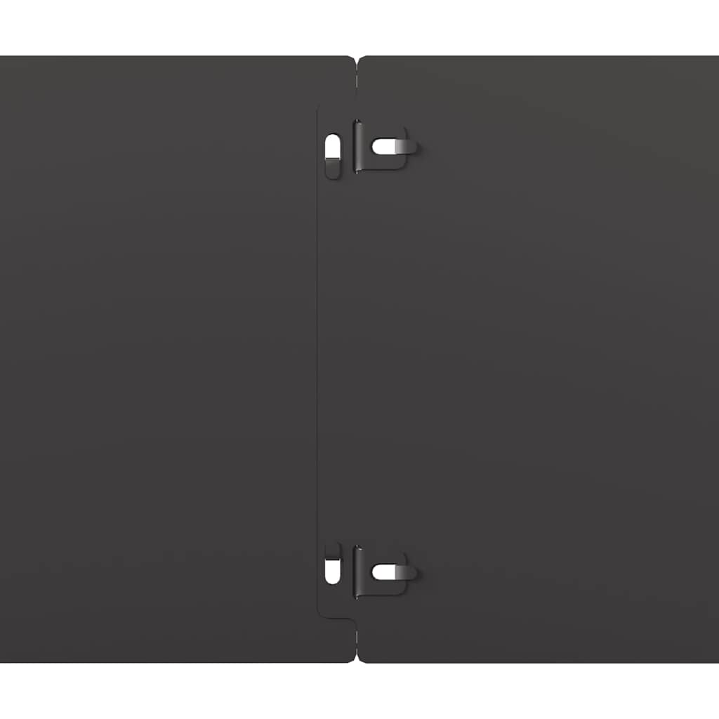 Rasenkanten 10 Stk. Schwarz 20x103 cm Kaltgewalzter Stahl