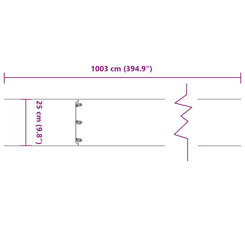 Rasenkanten 10 Stk. Anthrazit 25x103 cm Kaltgewalzter Stahl