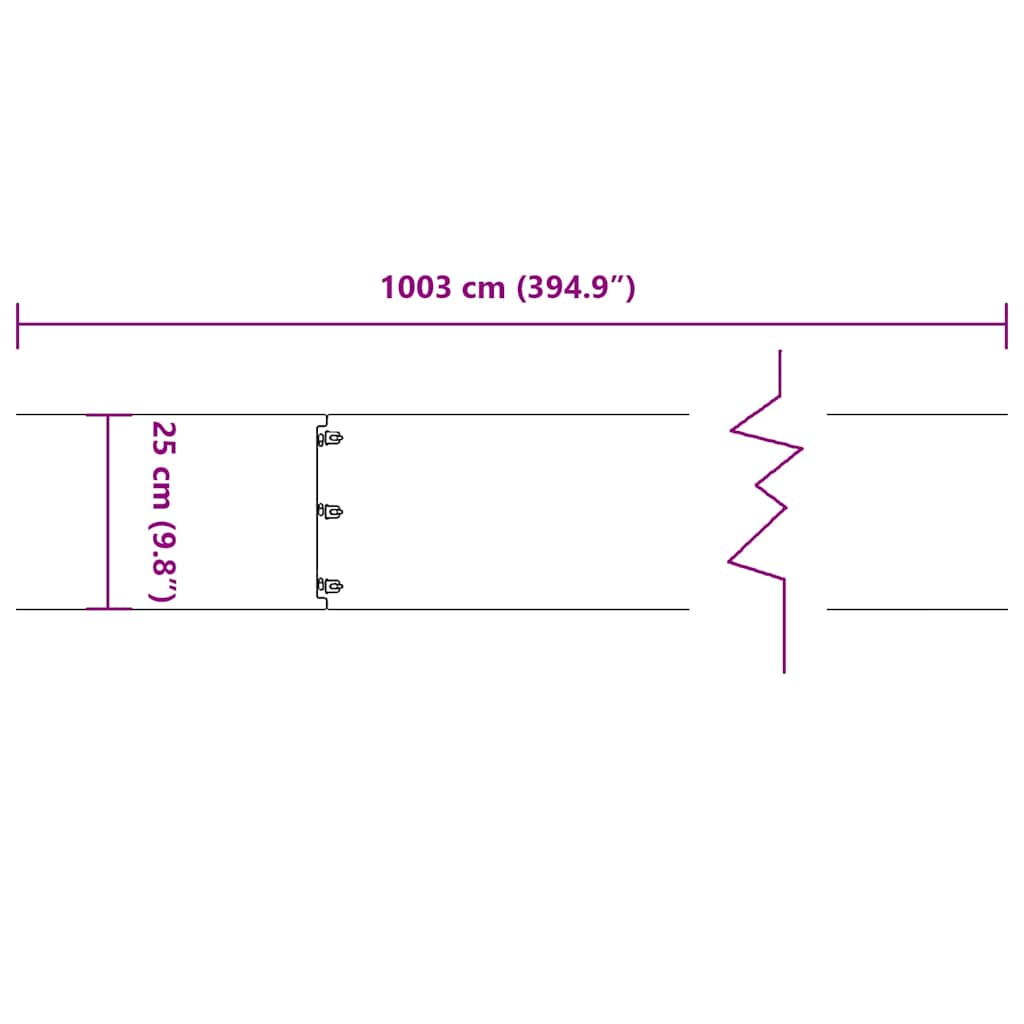 Rasenkanten 10 Stk. 25x103 cm Edelstahl