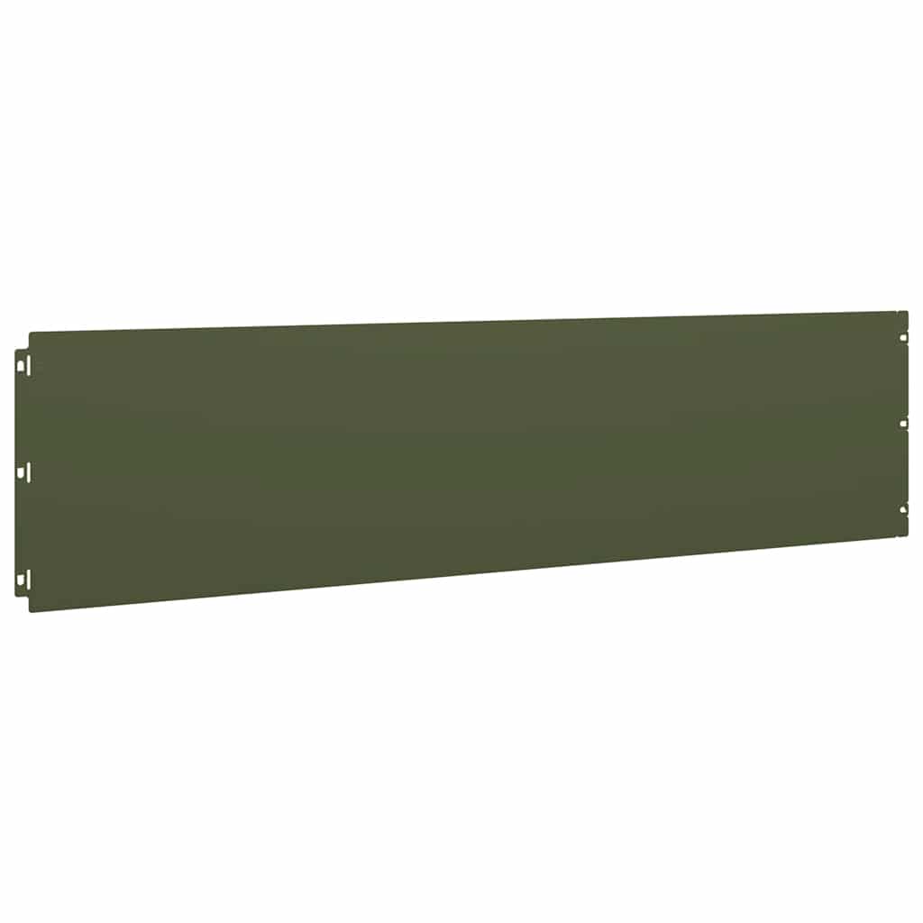 Lawn edging 20 pcs. Olive green 25x103 cm Cold-rolled steel