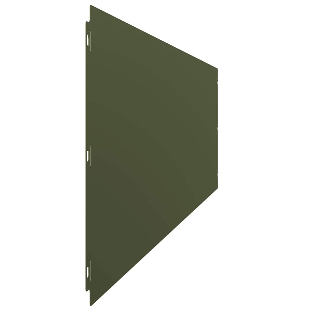 Lawn edging 20 pcs. Olive green 25x103 cm Cold-rolled steel