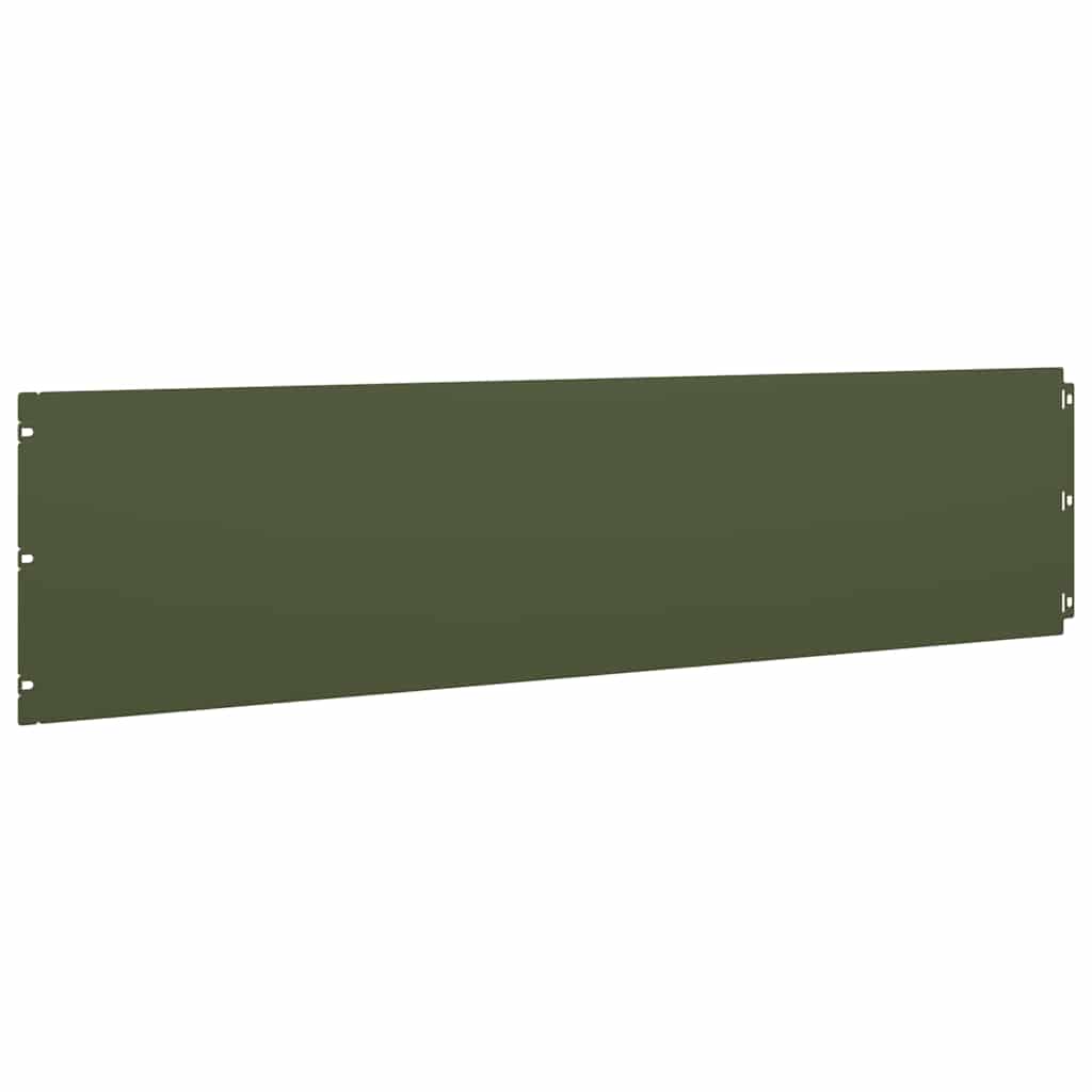 Lawn edging 20 pcs. Olive green 25x103 cm Cold-rolled steel
