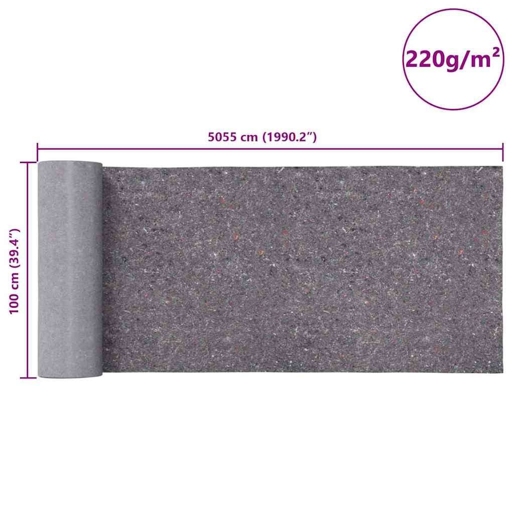 Rutschfeste Malervliese 2 Stk. 50 m 220 g/m² Grau