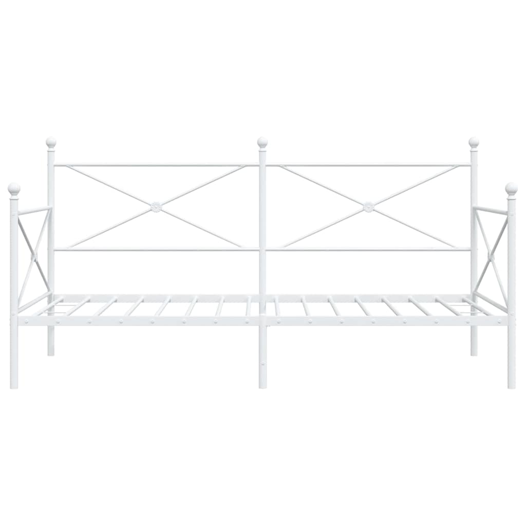 Daybed without mattress White 107x203 cm Steel
