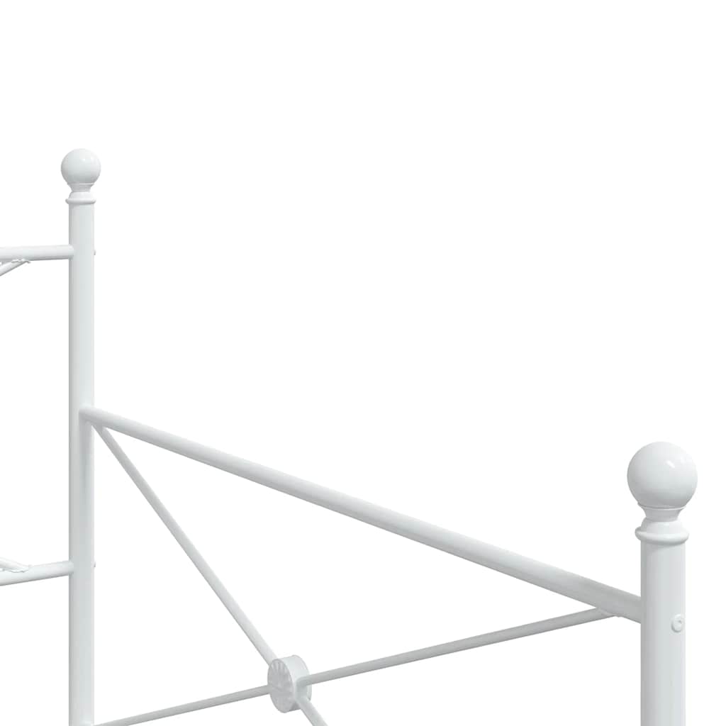 Daybed without mattress White 107x203 cm Steel