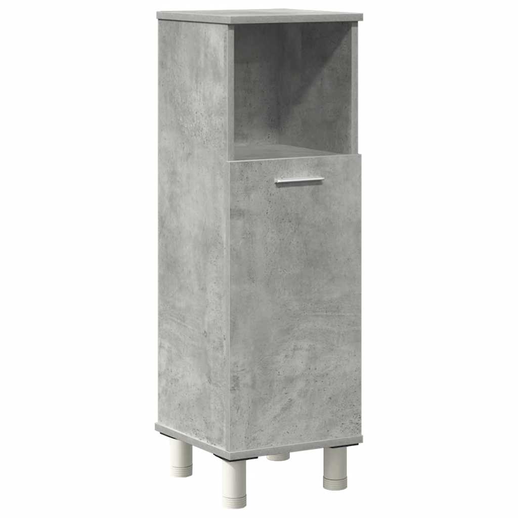 4-piece bathroom furniture set concrete grey wood-based material