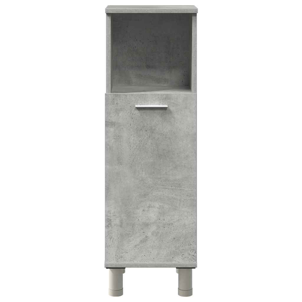 4-piece bathroom furniture set concrete grey wood-based material