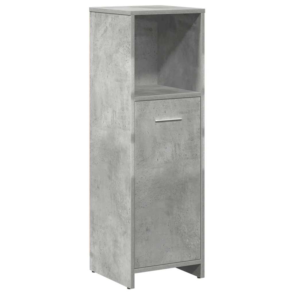 3-piece bathroom furniture set concrete grey wood-based material