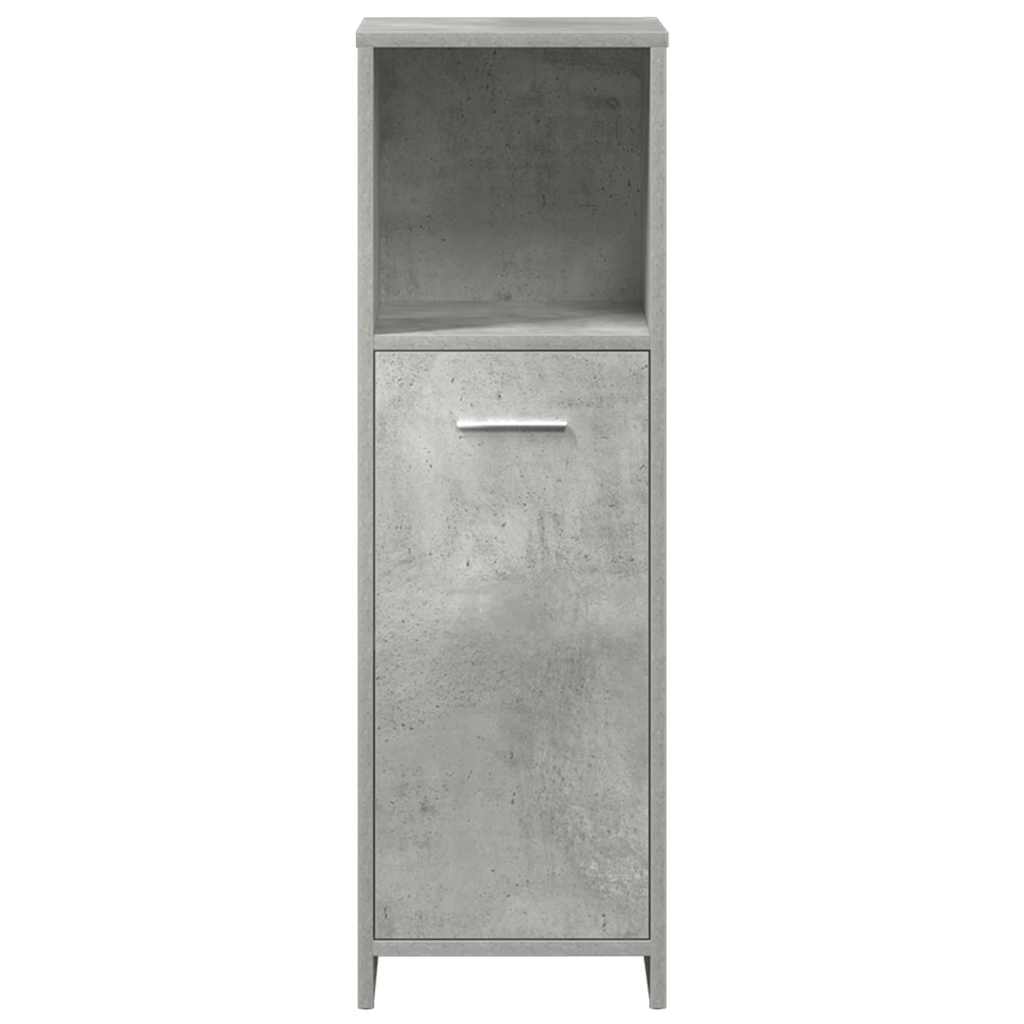 3-piece bathroom furniture set concrete grey wood-based material