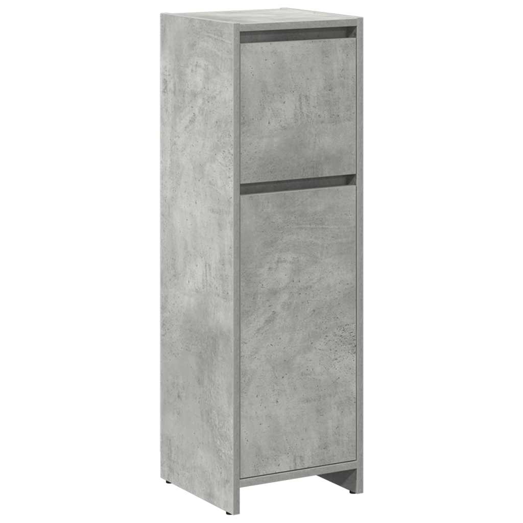3-piece bathroom furniture set concrete grey wood-based material