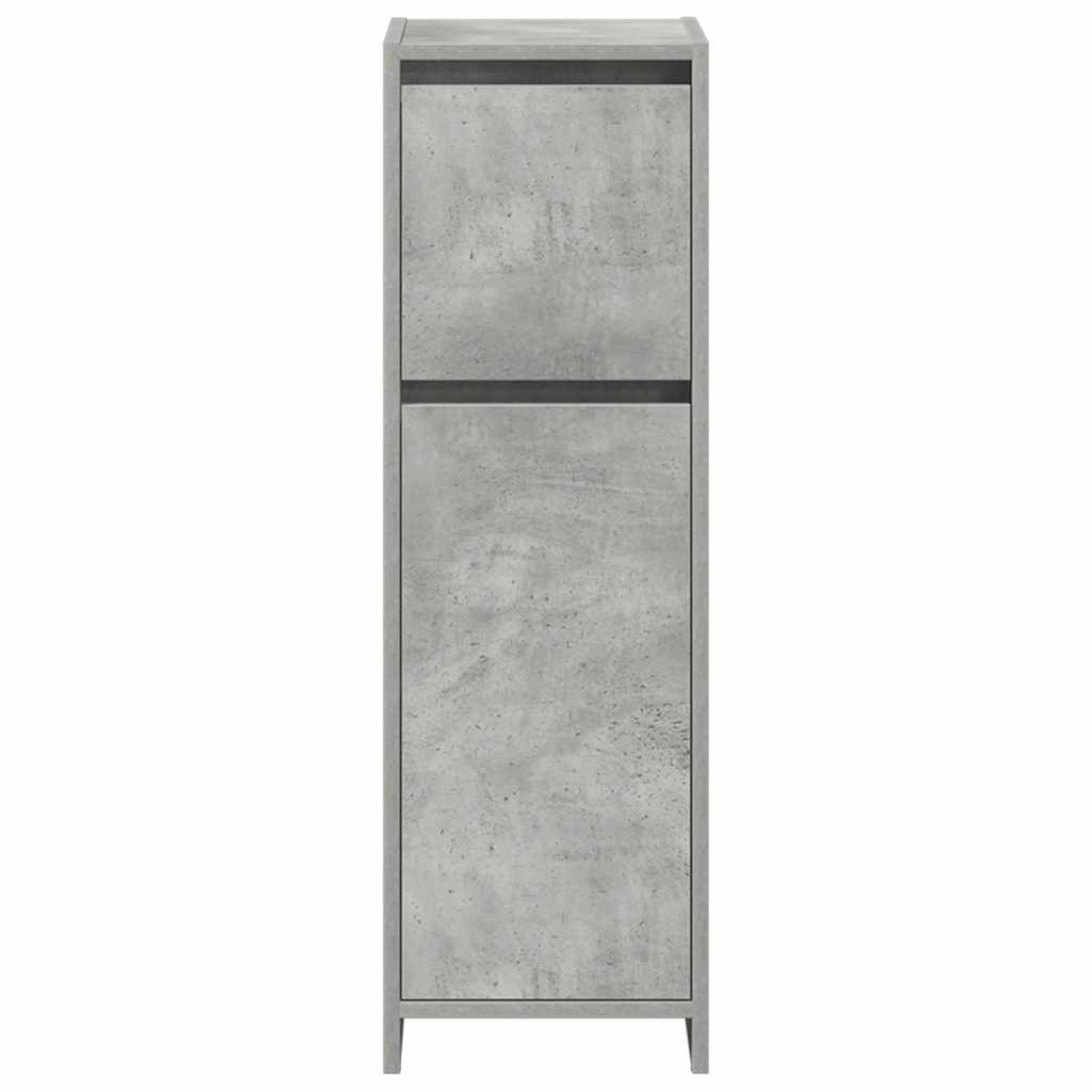 3-piece bathroom furniture set concrete grey wood-based material