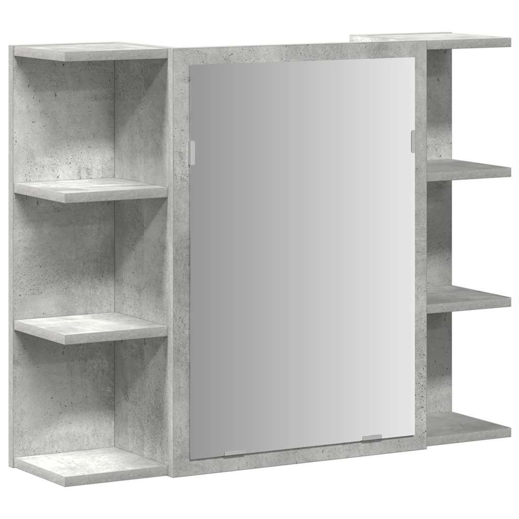 3-piece bathroom furniture set concrete grey wood-based material