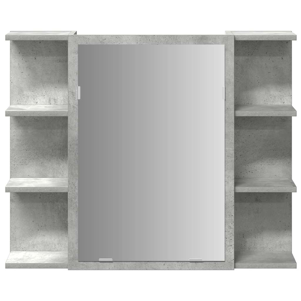 3-piece bathroom furniture set concrete grey wood-based material