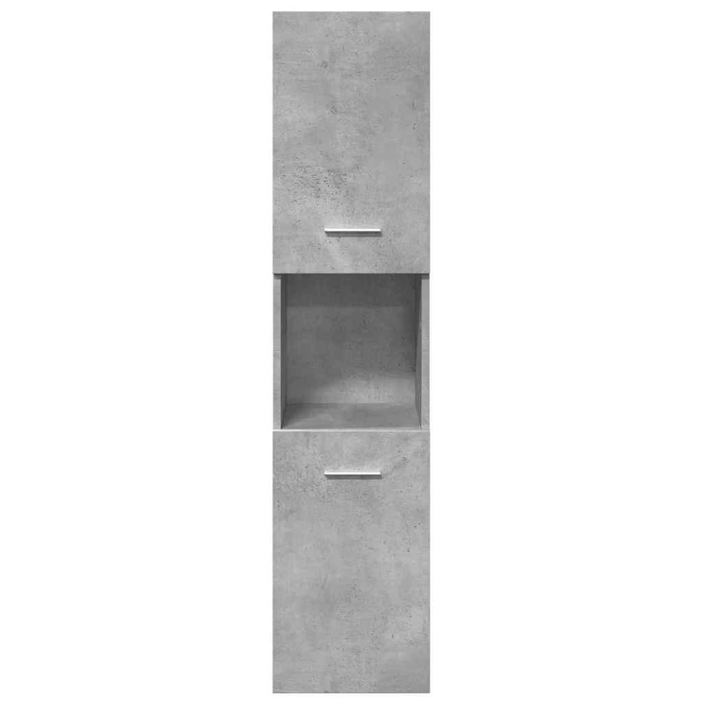 4-piece bathroom furniture set concrete grey wood-based material