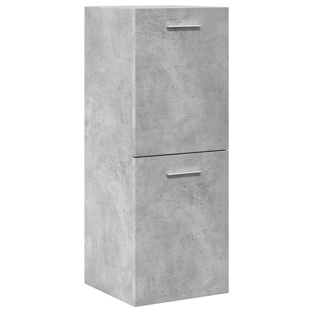 4-piece bathroom furniture set concrete grey wood-based material