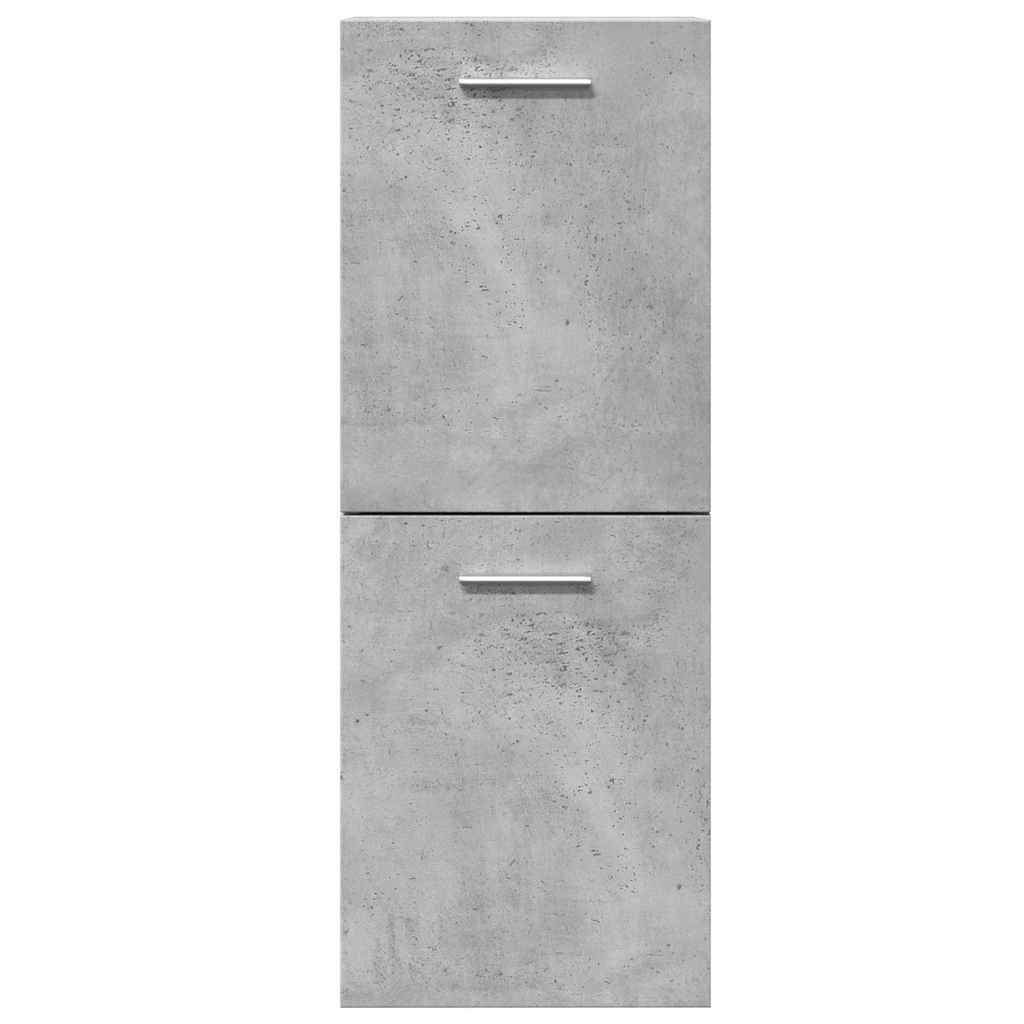 4-piece bathroom furniture set concrete grey wood-based material