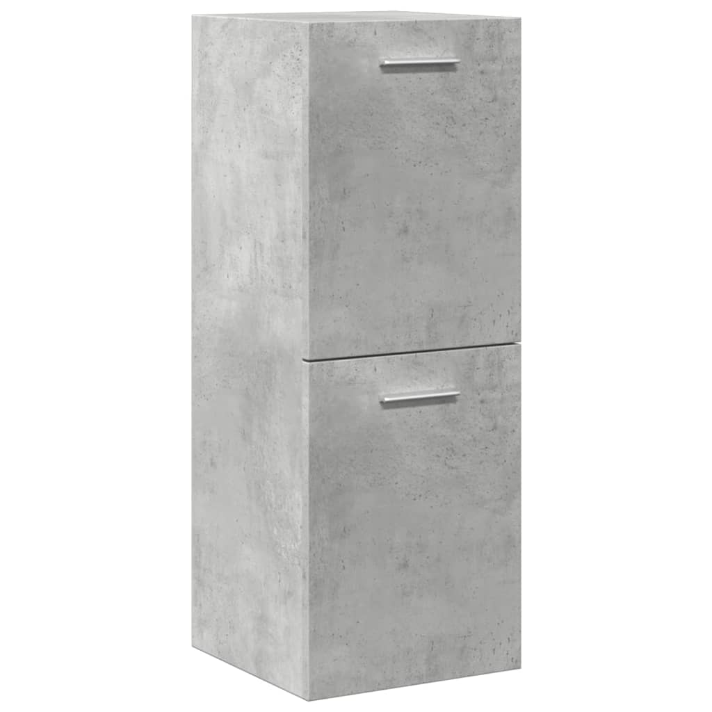 3-piece bathroom furniture set concrete grey wood-based material