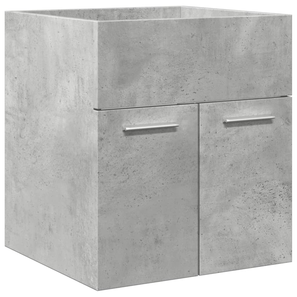3-piece bathroom furniture set concrete grey wood-based material