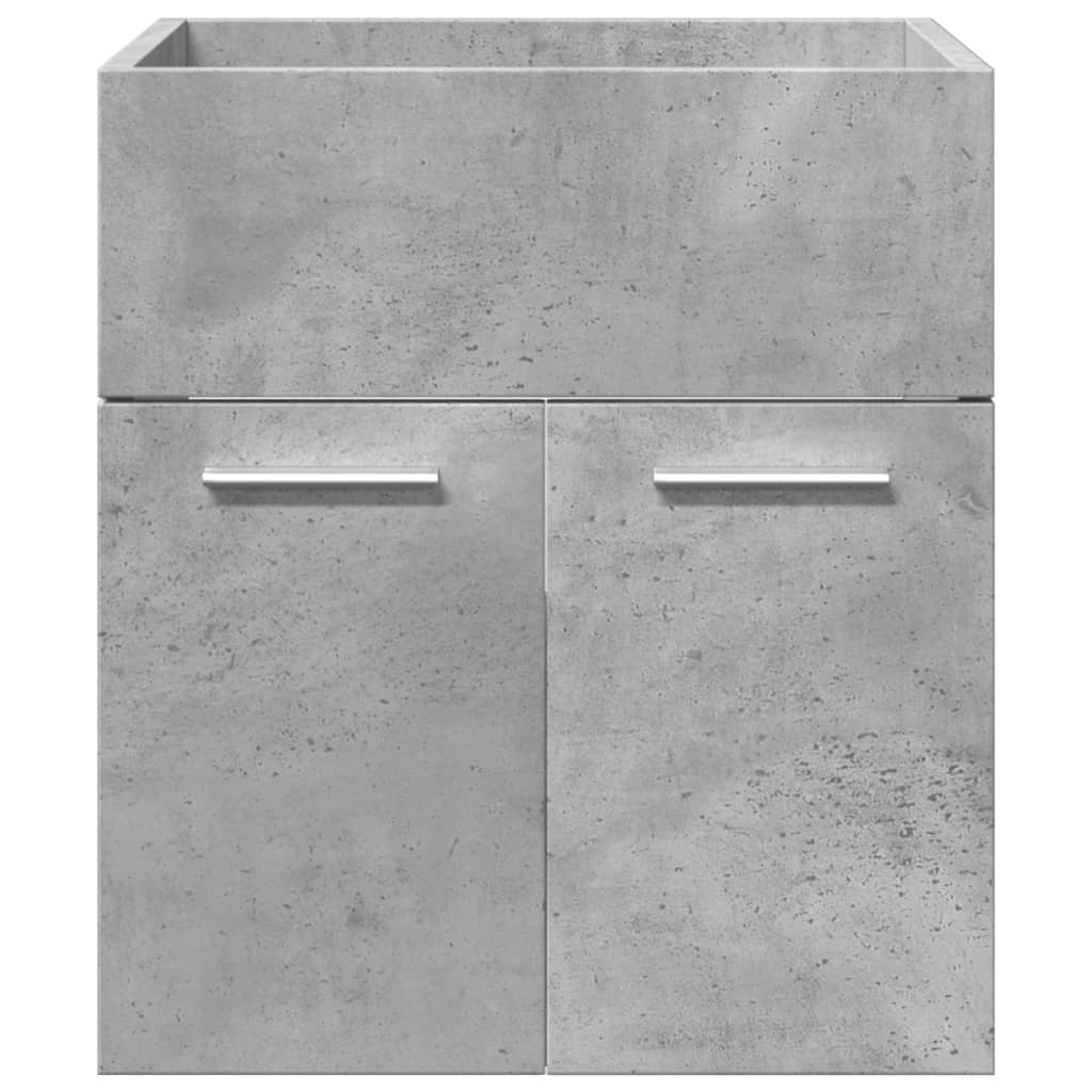 3-piece bathroom furniture set concrete grey wood-based material