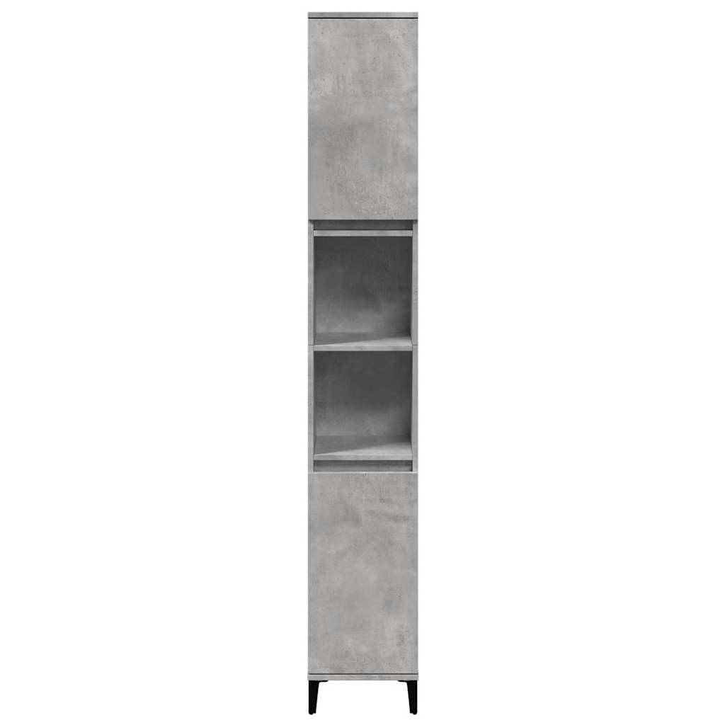 3-piece bathroom furniture set concrete grey wood-based material