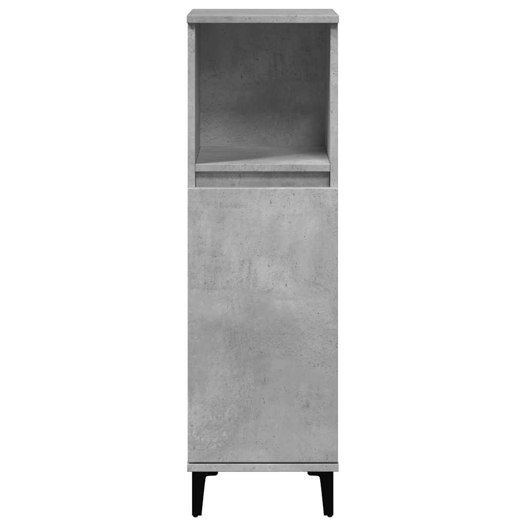 3-piece bathroom furniture set concrete grey wood-based material