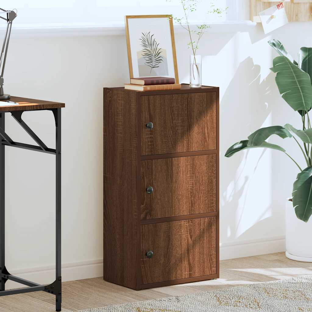 Bücherregal Braun Eichen-Optik 40x24x77 cm Holzwerkstoff