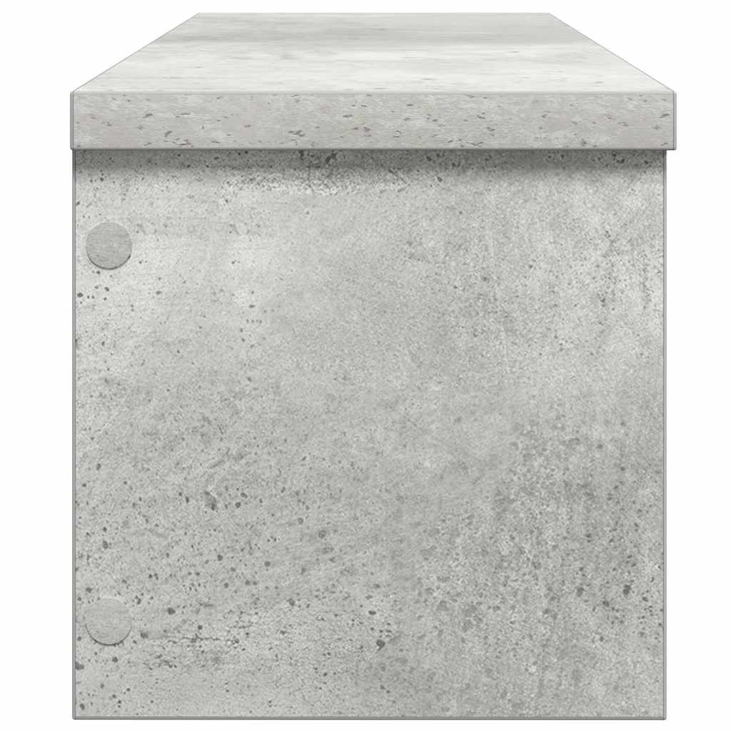 Kitchen Shelf Stackable Concrete Grey 60x15x16 cm Wood Material